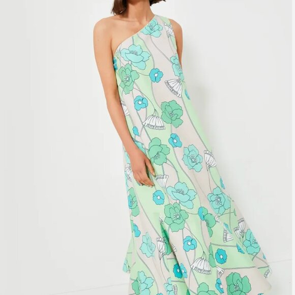 Hyacinth House Green and Blue Floral Sabine Maxi Dress - Picture 2 of 5